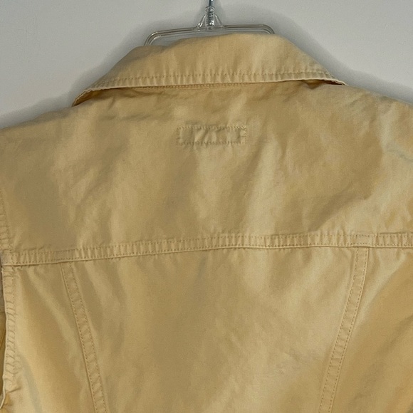 Vintage 80’s Banana Republic 100% Cotton Vest Pale Yellow Size Small Cowgirl - Picture 5 of 11